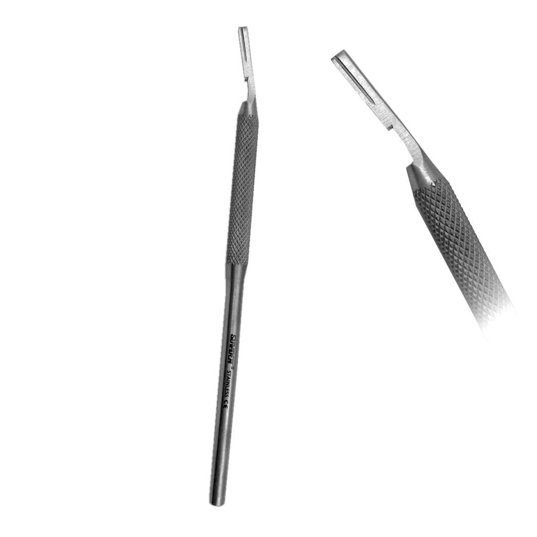 Suryadent Bard Parker Handle Round Curved | BP Scalpel Handle | Surgical Blade Holder