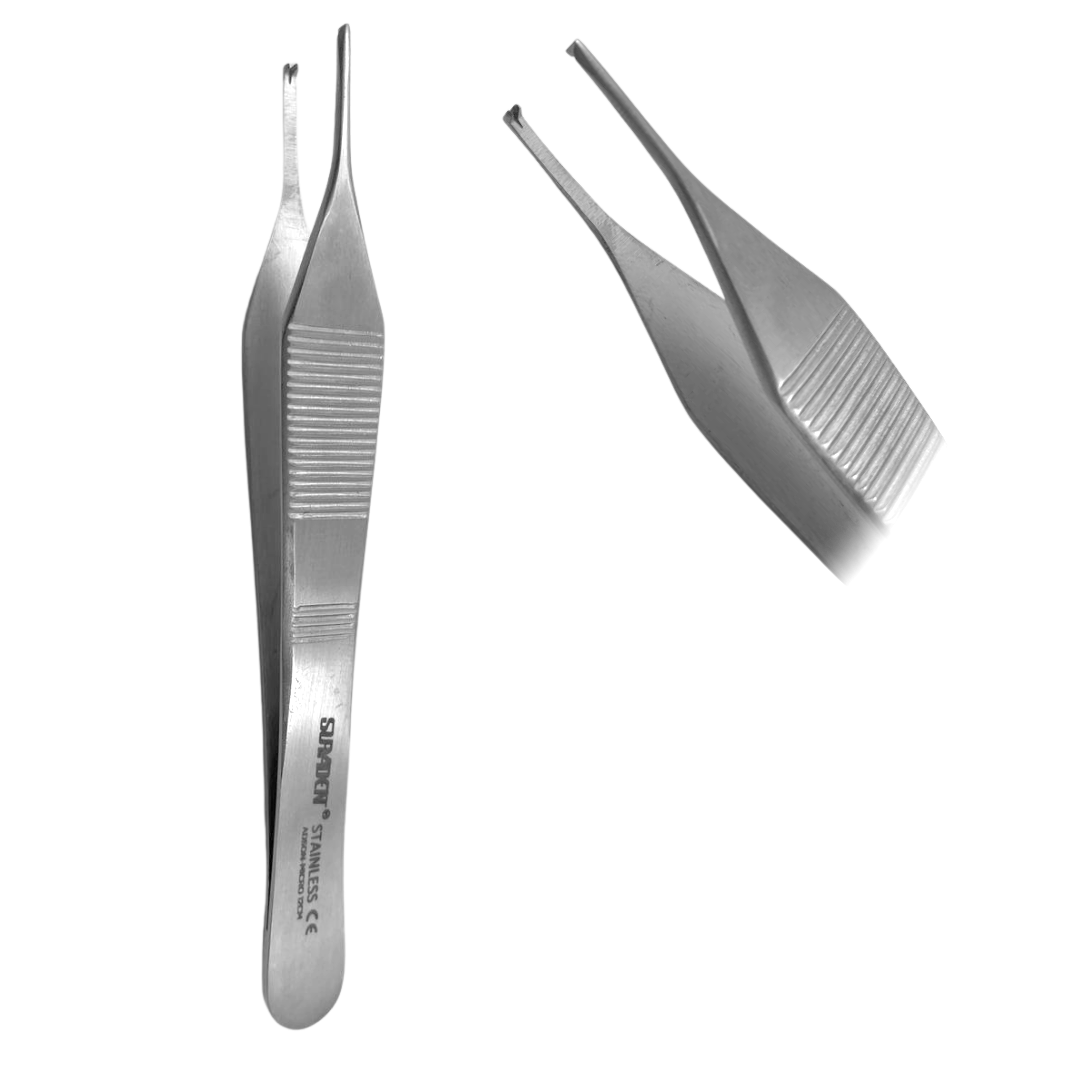 Suryadent® Adson Tissue Forceps 12 cm (Toothed & Non-Toothed)
